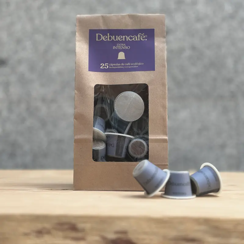 EXTRA INTENSO - Bolsa 25 cápsulas compostables de café sostenible.