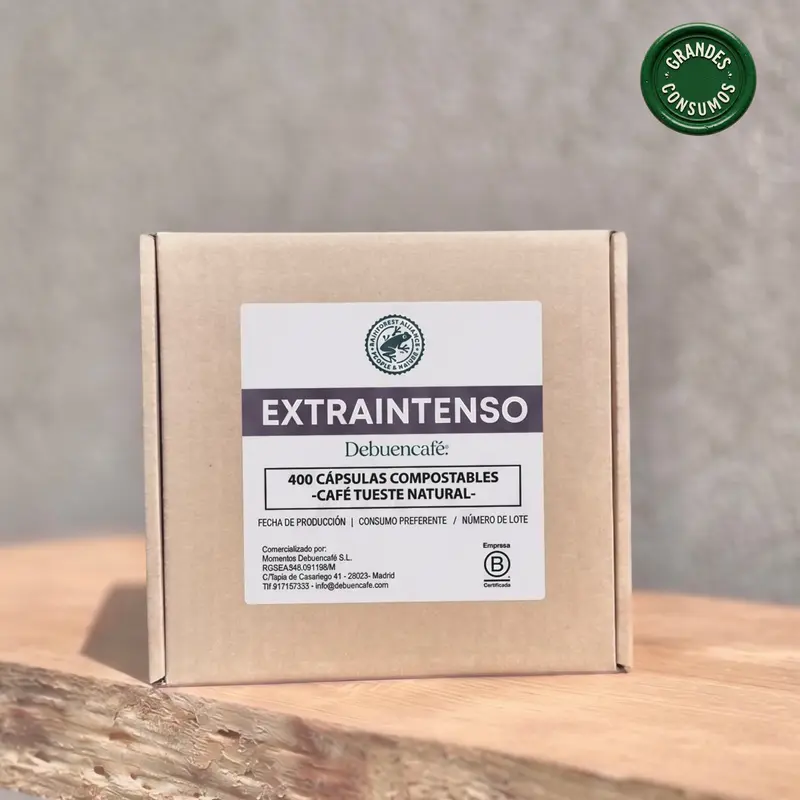 EXTRA INTENSO - Caja 400 cápsulas compostables de café  sostenible.
