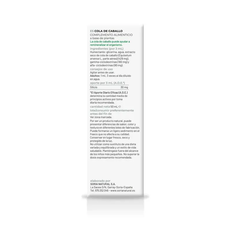 Extracto de Cola de Caballo S.XXI - 50 ml - Soria Natural
