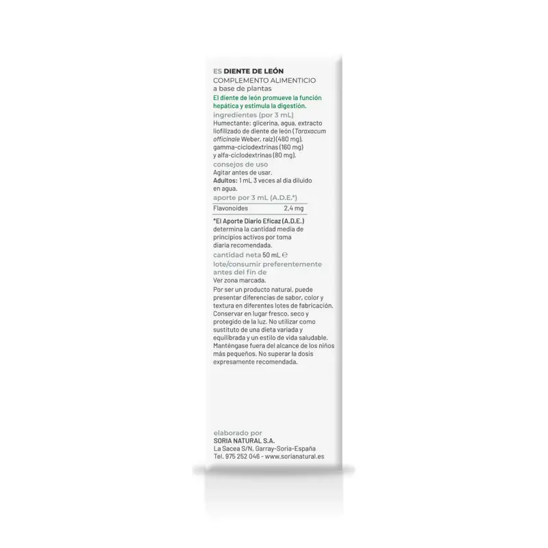 Extracto de Diente de Leon S.XXI - 50 ml - Soria Natural