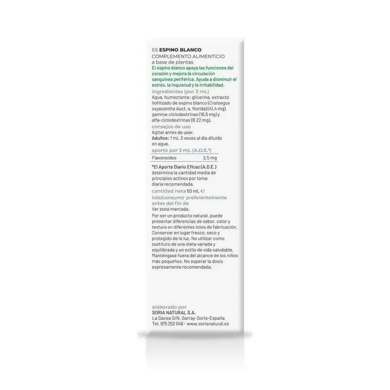 Extracto de Espino Blanco S.XXI - 50 ml - Soria Natural