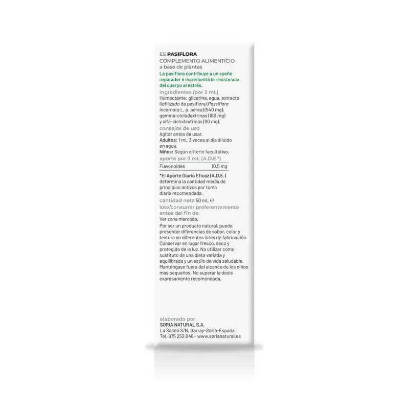 Extracto de Pasiflora S.XXI - 50 ml - Soria Natural