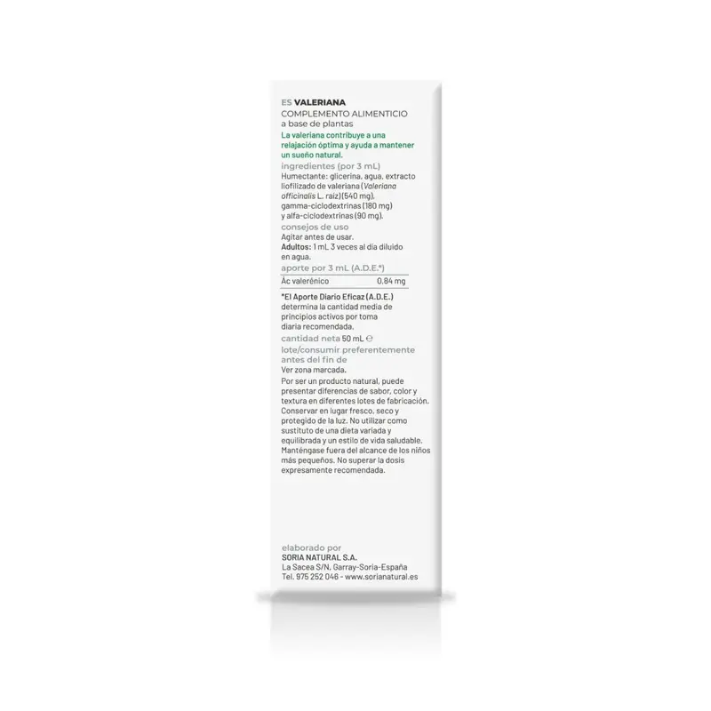 Extracto de Valeriana S.XXI - 50 ml - Soria Natural