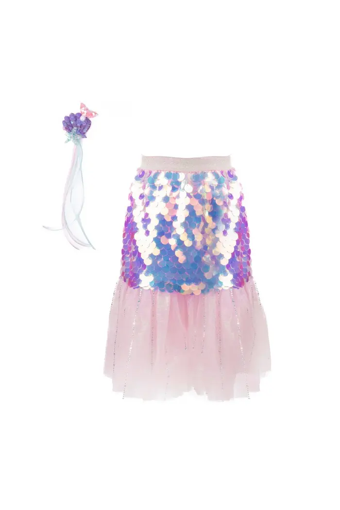 Falda de Sirena con horquilla moradito