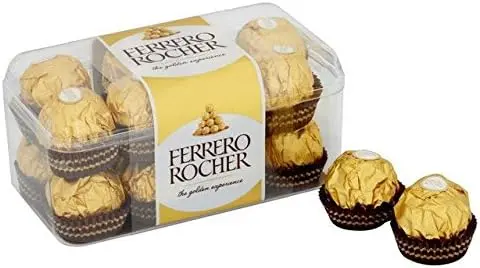 Ferrero Rocher Pack de 2 Cajas de 16 Bombones (32 Unidades, 400g). El doble de placer para que puedas regalar una y disfrutar de la otra, o para tener siempre una reserva de tu capricho favorito.