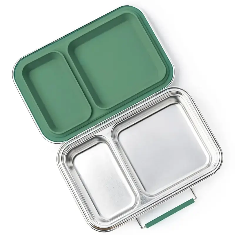 Fiambrera de Acero Inoxidable Lekkabox Duo - Forest Green