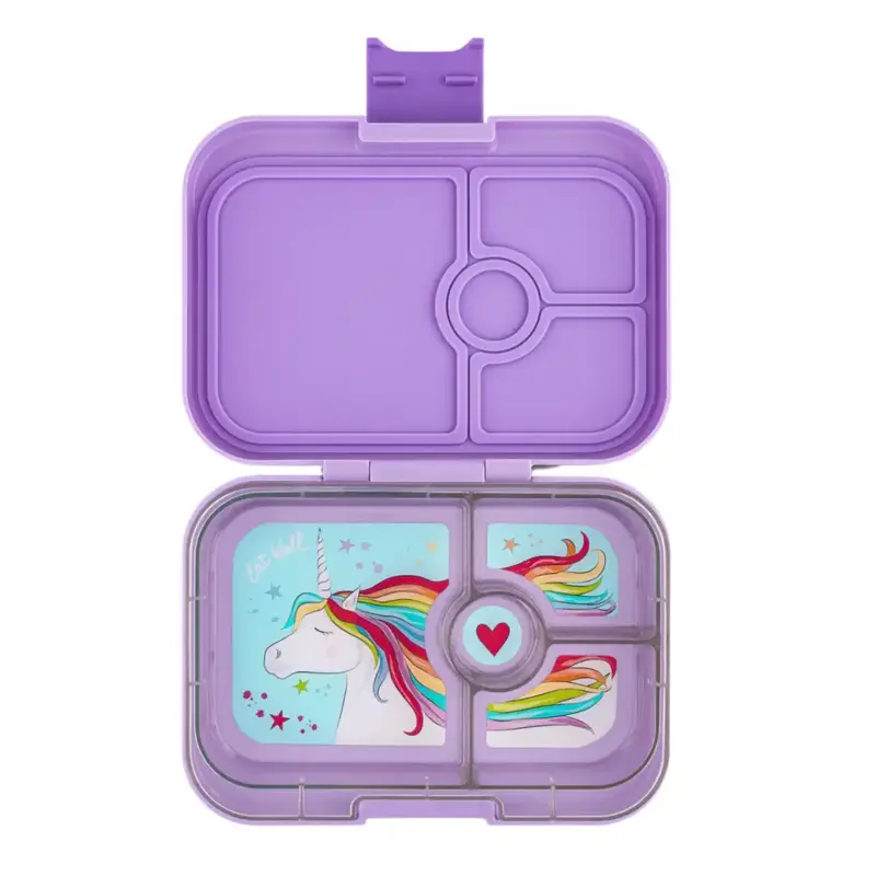 Fiambrera Yumbox Panino 4 secciones - Lavande Purple Unicorn