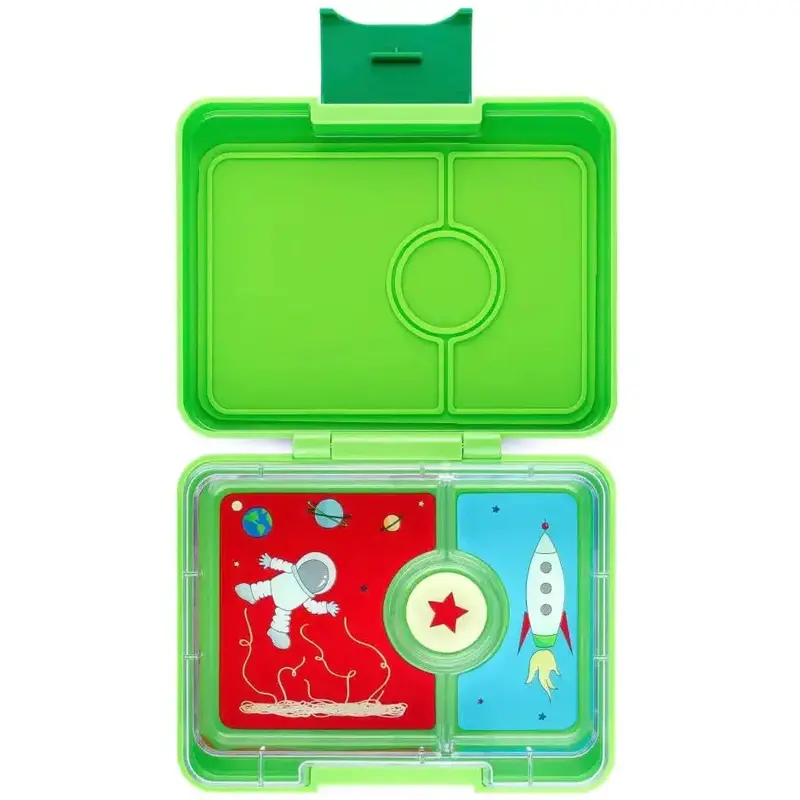 Fiambrera Yumbox Snack 3 secciones - Lime Green Rocket