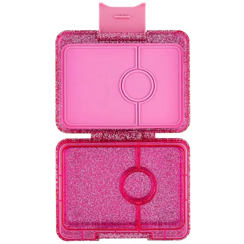 Fiambrera Yumbox Snack 3 secciones - Sparkle Pink Glitter