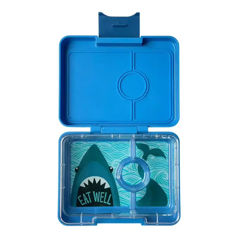 Fiambrera Yumbox Snack 3 secciones - Surf Blue Shark