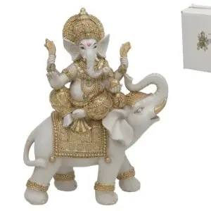 Figura Ganesha sobre Elefante Aryam 17x8,5x22,5cm