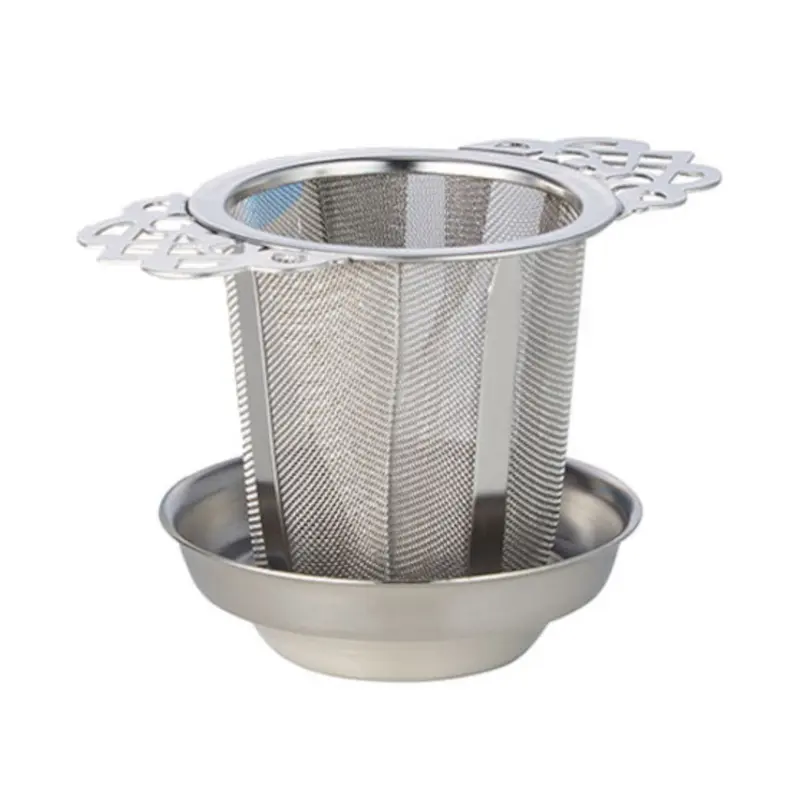 Filtro filigrana acero inox. con plato 5,5 cm.