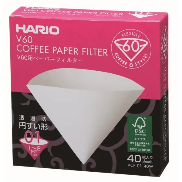FILTRO V60 01 BLANCO CAJA 40 UDS