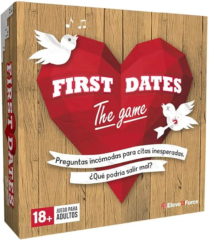 First Dates The Game, el Juego de Mesa Oficial del Programa de TV. Un party game para adultos con preguntas incómodas para descubrir los secretos de tus amigos.