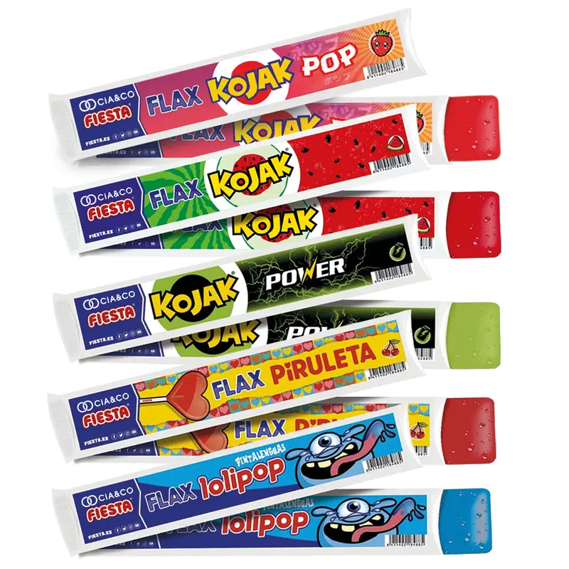 Flashes Fiesta Surtidos CIA&CO – Pack 20 Polos para Congelar (20 x 65 ml) – 5 Sabores de Chuches – Sin Gluten y Aptos para Veganos