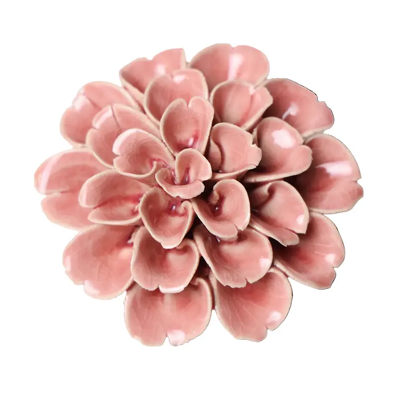 Flor de cerámica de Pascua rosa