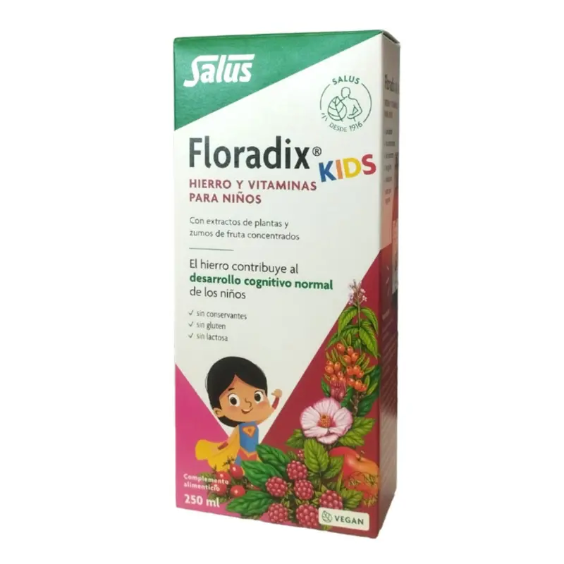 Floradix KIDS (hierro y vitaminas para niños) - 250 ml - Salus