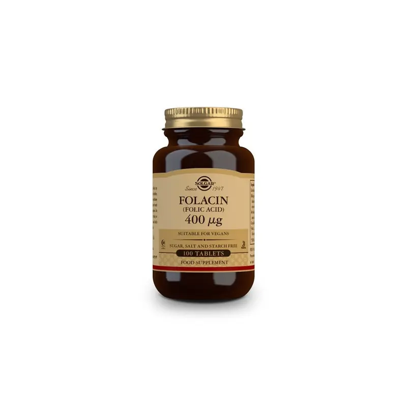 Folacin ácido folico 400mcg - 100 comprimidos - Solgar