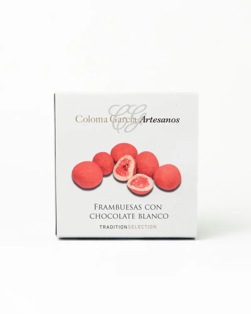 Frambuesas al chocolate blanco 90 g