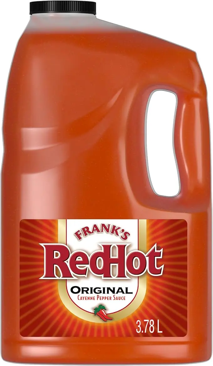 Frank's RedHot Original, salsa picante de pimienta de Cayena, formato hostelería de 3,78 L. La auténtica salsa para alitas Buffalo con un sabor y picante equilibrados.