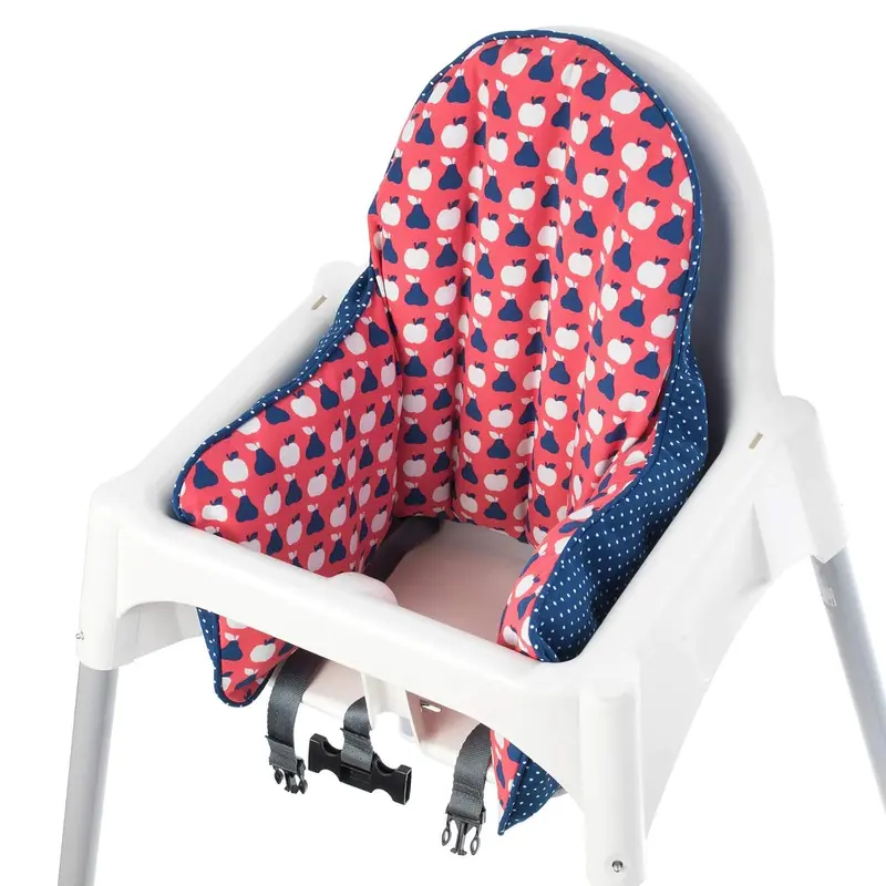 Funda para Cojín de Trona IKEA ANTILOP en color Rojo y Azul. Un accesorio lavable a máquina para proteger el cojín, dar más confort al bebé y un toque de color.