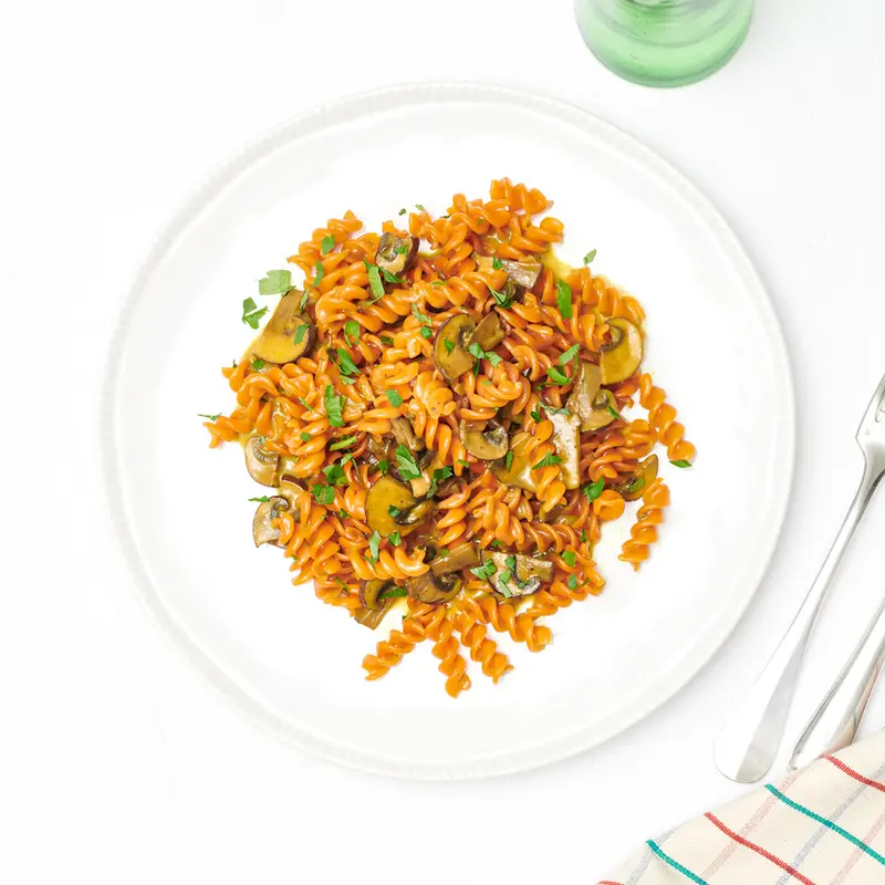 Fusili con salsa de trufa
