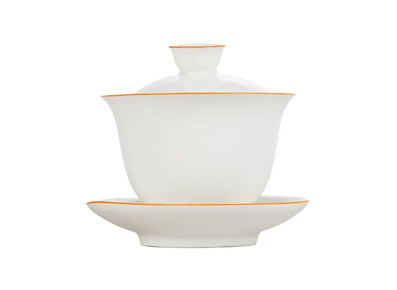 Gaiwan de tres piezas blanco lunar n.° 94486