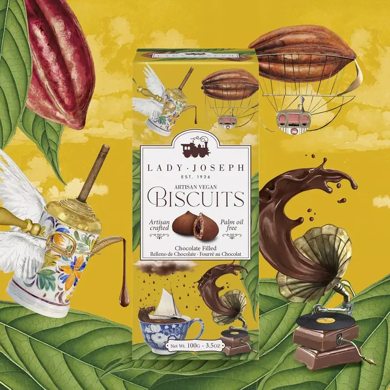 Galletas Veganas rellenas de Chocolate Lady Joseph
