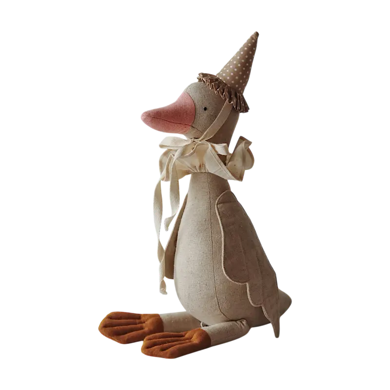 Ganso con Gorrito con Lunares beige