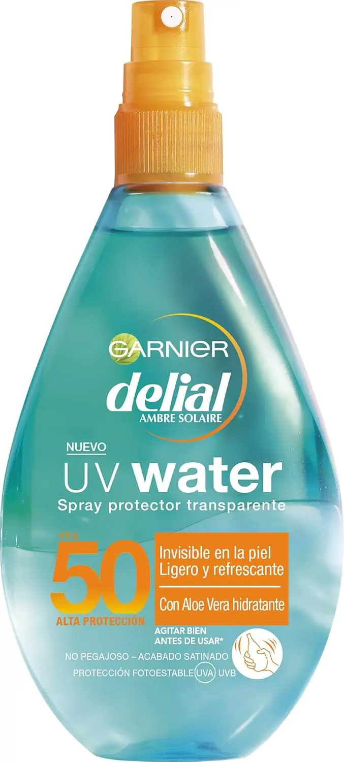 Garnier Delial UV Water Spray Protector Solar Transparente IP50 (150ml)