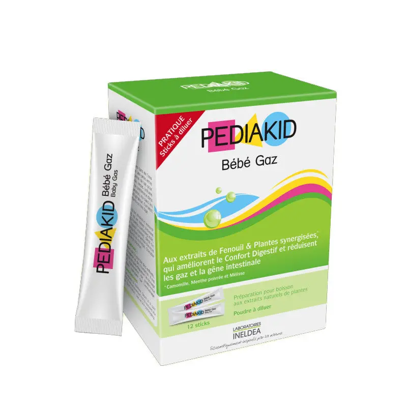 Gases bebe 12 stick Pediakid