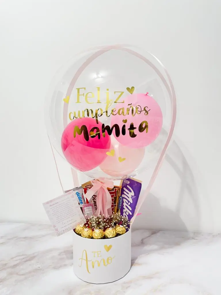 Globo Aerostático con bombones y chocolates