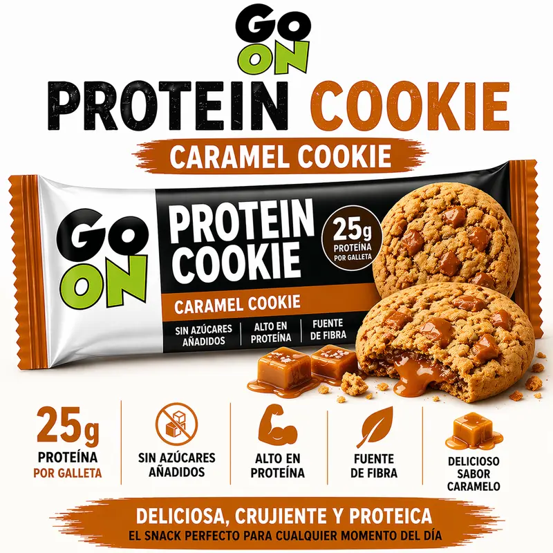Go On Galleta Proteína Caramelo – Caja 18 Galletas