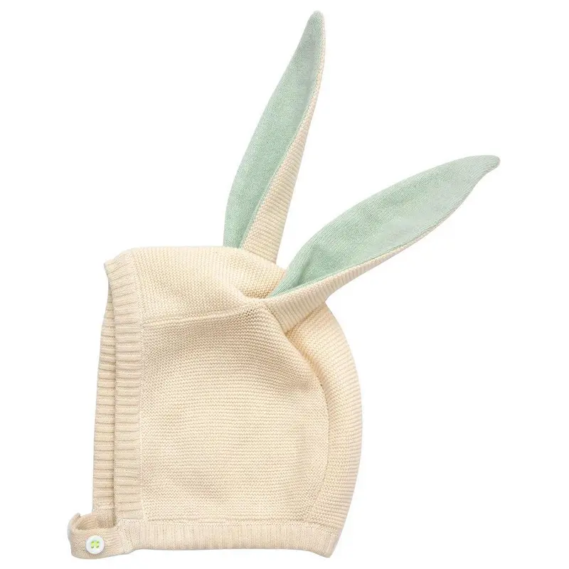 Gorro bebé orejas de conejo- Menta