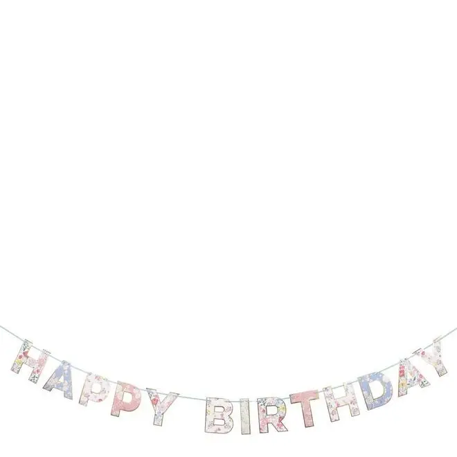 Guirnalda de cumpleaños de jardín inglés