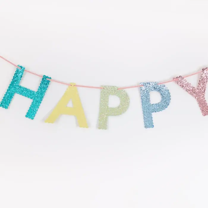 Guirnalda de Purpurina Multicolor Happy Birthday