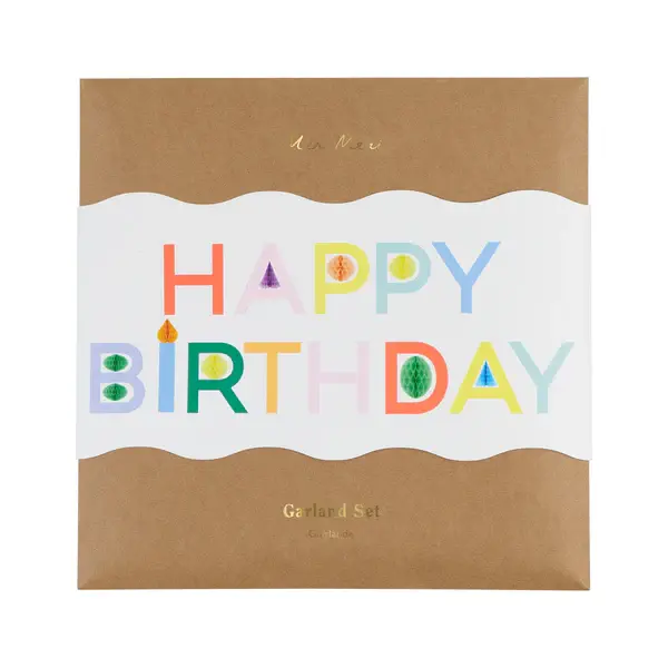 Guirnalda Happy Birthday con Panales de Papel