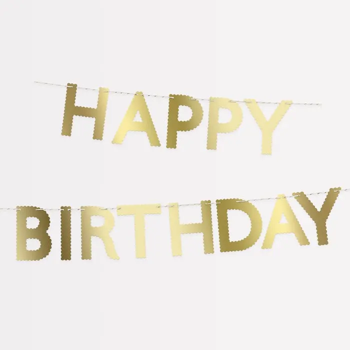 Guirnalda Happy Birthday Dorada