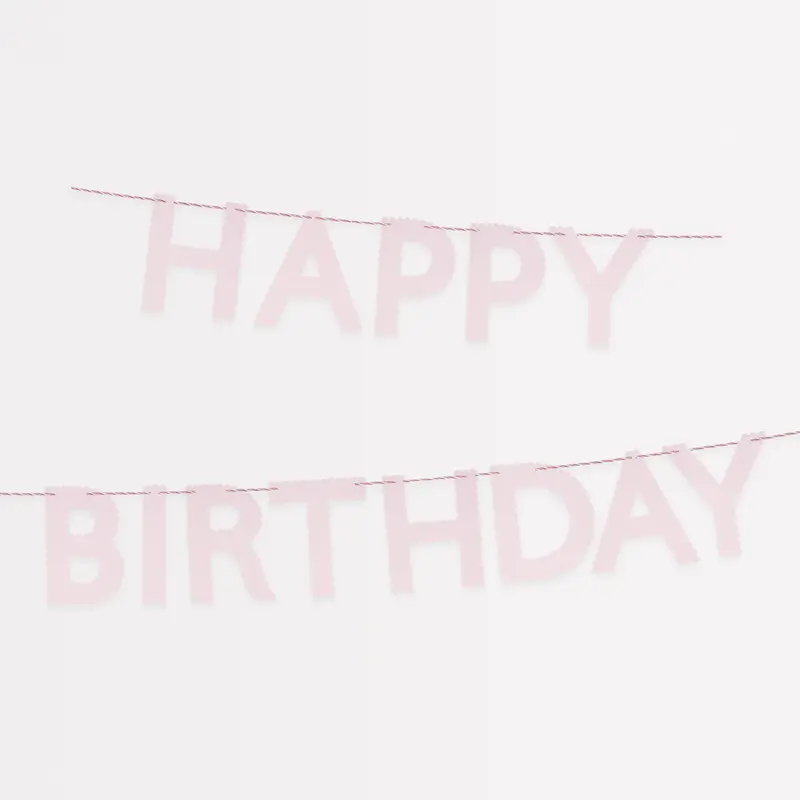 Guirnalda Rosa Happy Birthday