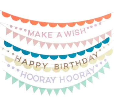 Guirnaldas de cumpleaños de Rainbow