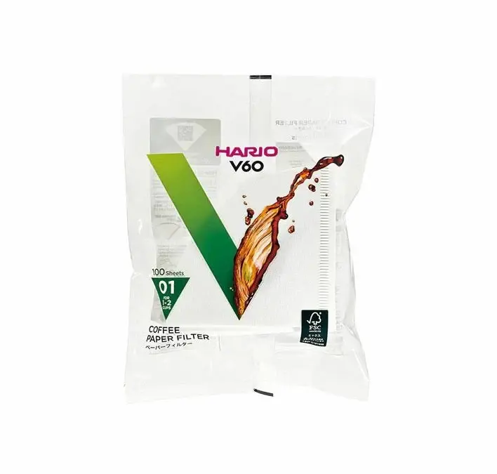 Hario V60 Bleached Paper Filters - 100 units