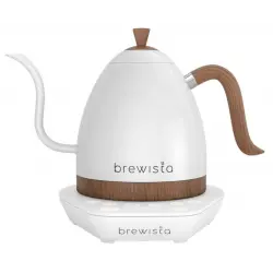 HERVIDOR BREWISTA ARTISAN BLANCO CON MANGO MADERA 1L