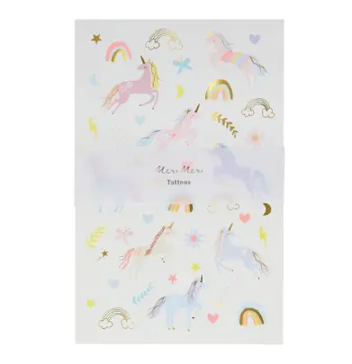 Hojas de tatuaje de unicornio