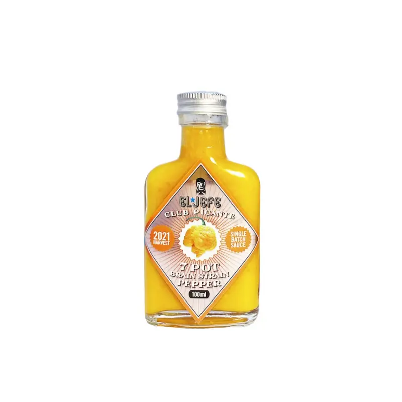 Hot Sauce 7 Pot Brain Strain Pepper - EL JEFE PRIMO