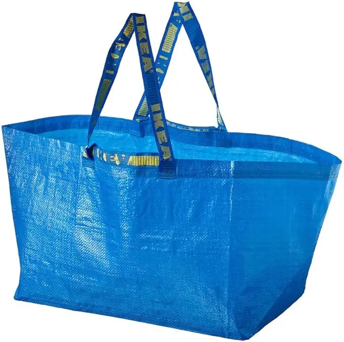 Ikea FRAKTA Pack de 5 Bolsas de Compra Grandes, Azul. La legendaria bolsa multiusos, ultra resistente y versátil, ideal para la compra, mudanzas, almacenaje, lavandería y mucho más.