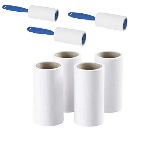 IKEA Pack de 3 Rodillos Quitapelusas + 4 Recambios. La solución definitiva para eliminar pelos de mascota, polvo y pelusas de ropa, sofás y asientos de coche.