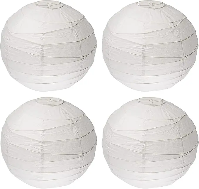 Ikea REGOLIT Pack de 4 Pantallas para Lámpara de Techo, 45 cm. Crea una iluminación ambiental armoniosa y de diseño en tu hogar con este set de 4 icónicas lámparas de papel de arroz.