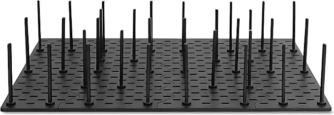 Ikea UPPDATERA Organizador de Cajones para Platos y Ollas. Tablero perforado de 60cm con 24 clavijas ajustables para un almacenaje personalizado y sin movimientos. Color antracita.