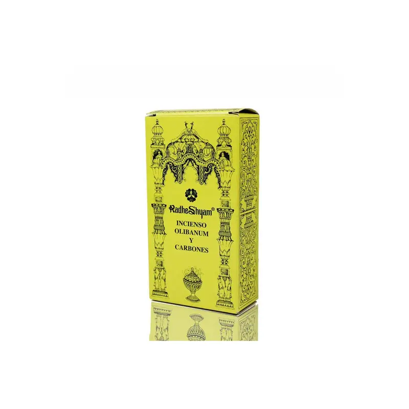 Incienso Olibanum y Carbones 10u - 50 g - Radhe Shyam