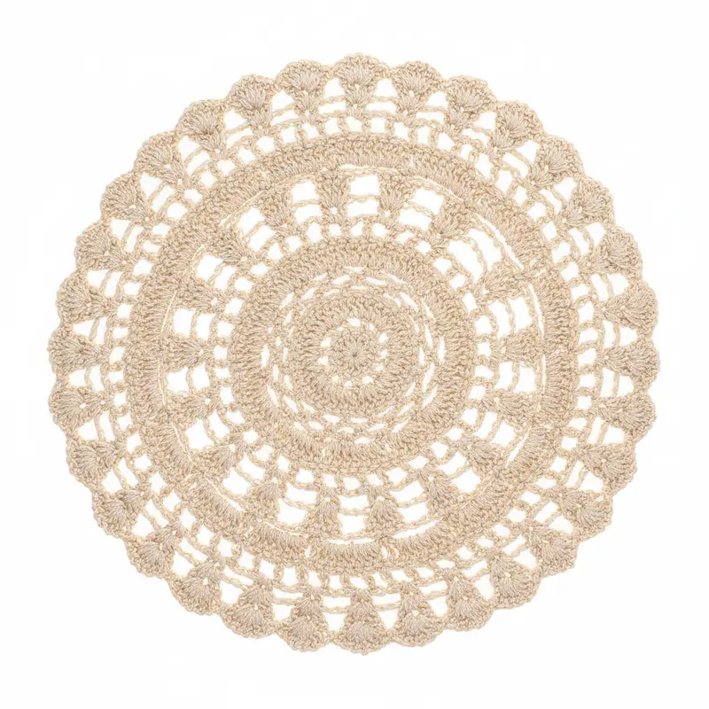 Individual de crochet en beige